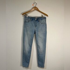 J Crew 9" high-rise toothpick skinny jeans ankle length 29